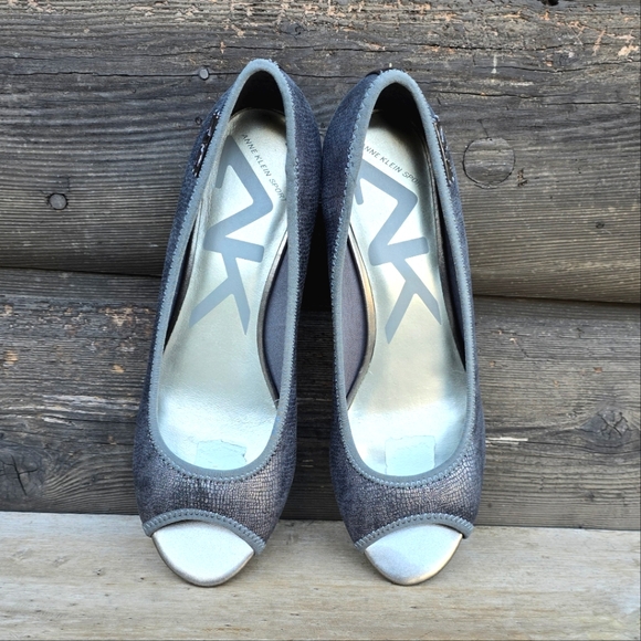 Anne Klein Sport Camrynne Modern Classic Peep Toe Comfort Wedge 7M - Picture 7 of 16